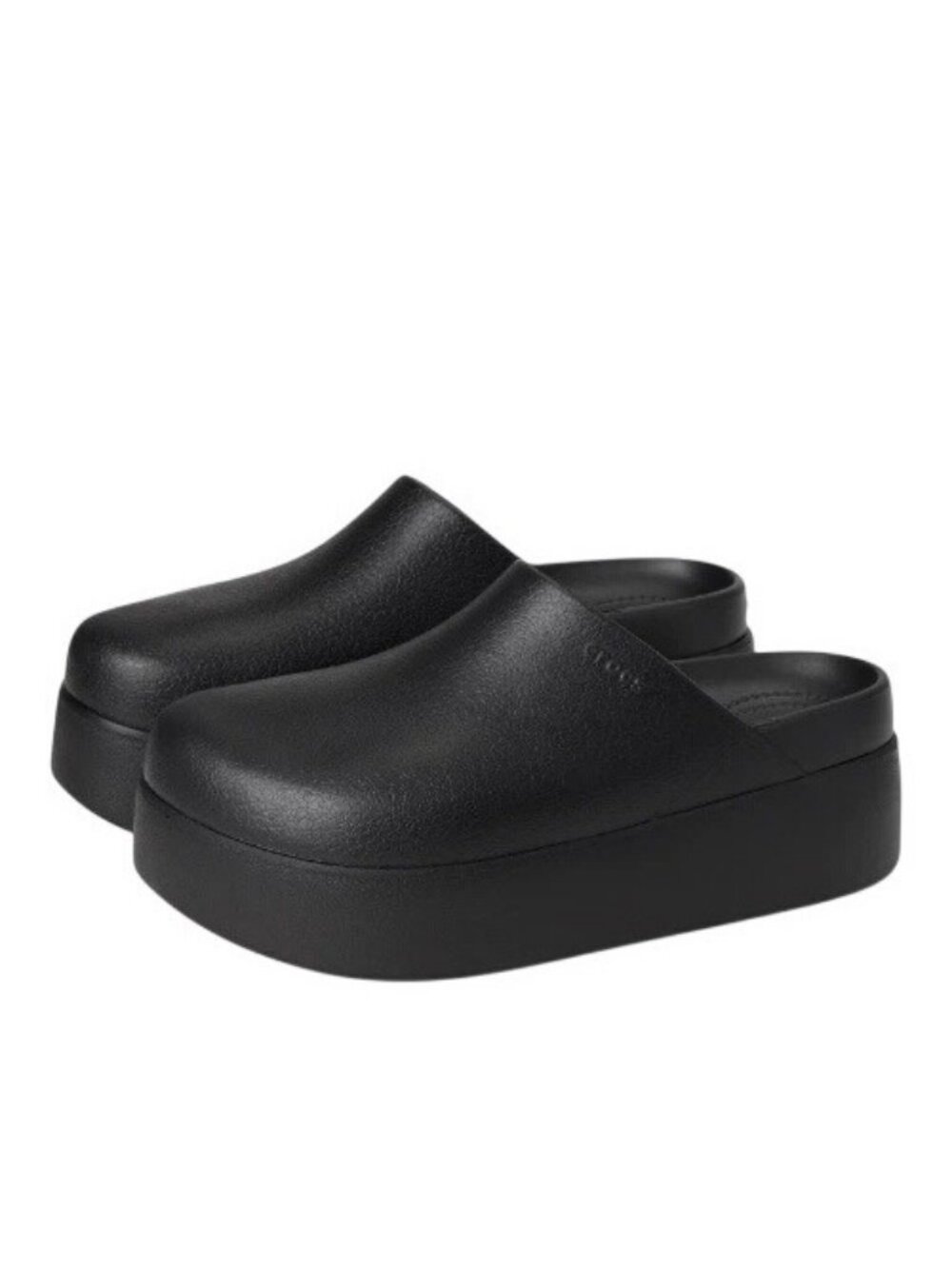 Crocs Dylan Platform Clog Mule Shoes Womens 9 Black Platform Slip-On Chunky Y2K